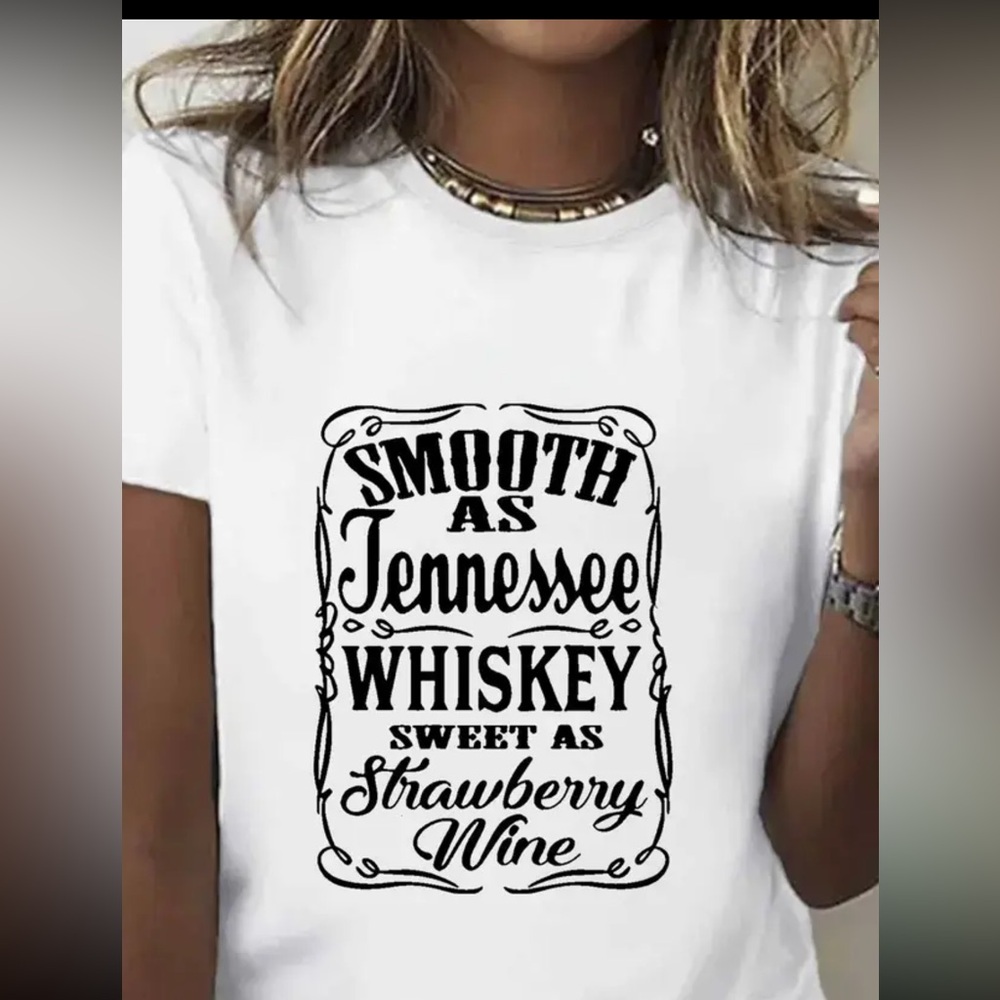 Women’s Whiskey White Graphic Tee